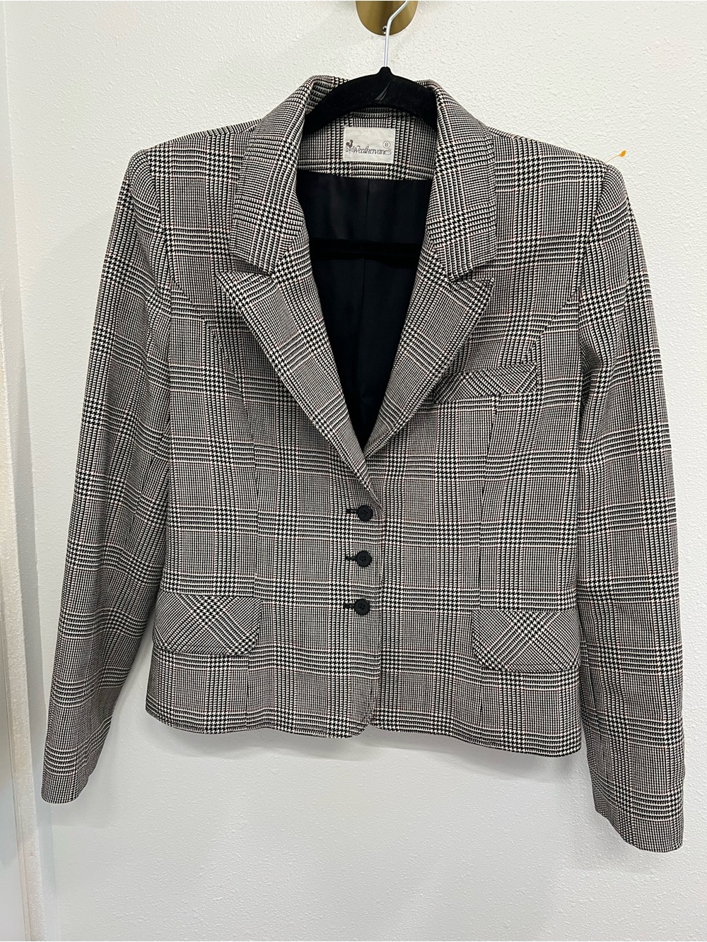 Vintage Weathervane Tailored Blazer Jacket - Black & Gray
